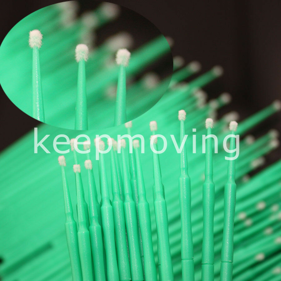 100 Pcs Dental Micro Brush Materials Disposable Tooth Applicators Medium Green
