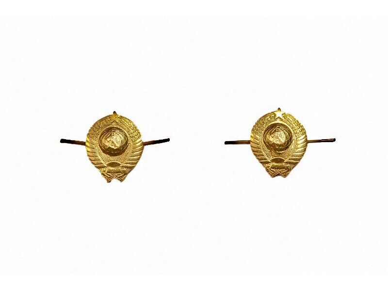 a pair of new original emblems of the Ministry of Internal Affairs of the USSR