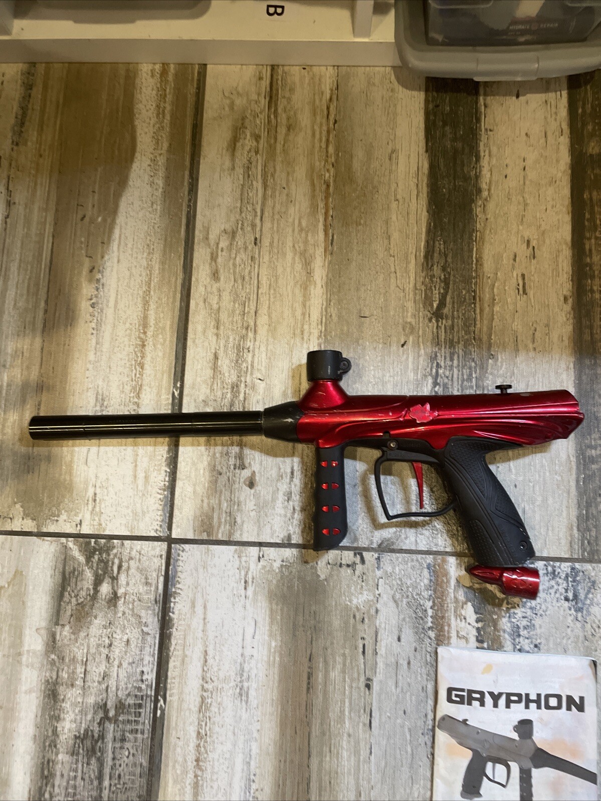 Tippman Gryphon Basic Paintball Gun-Red Used Once