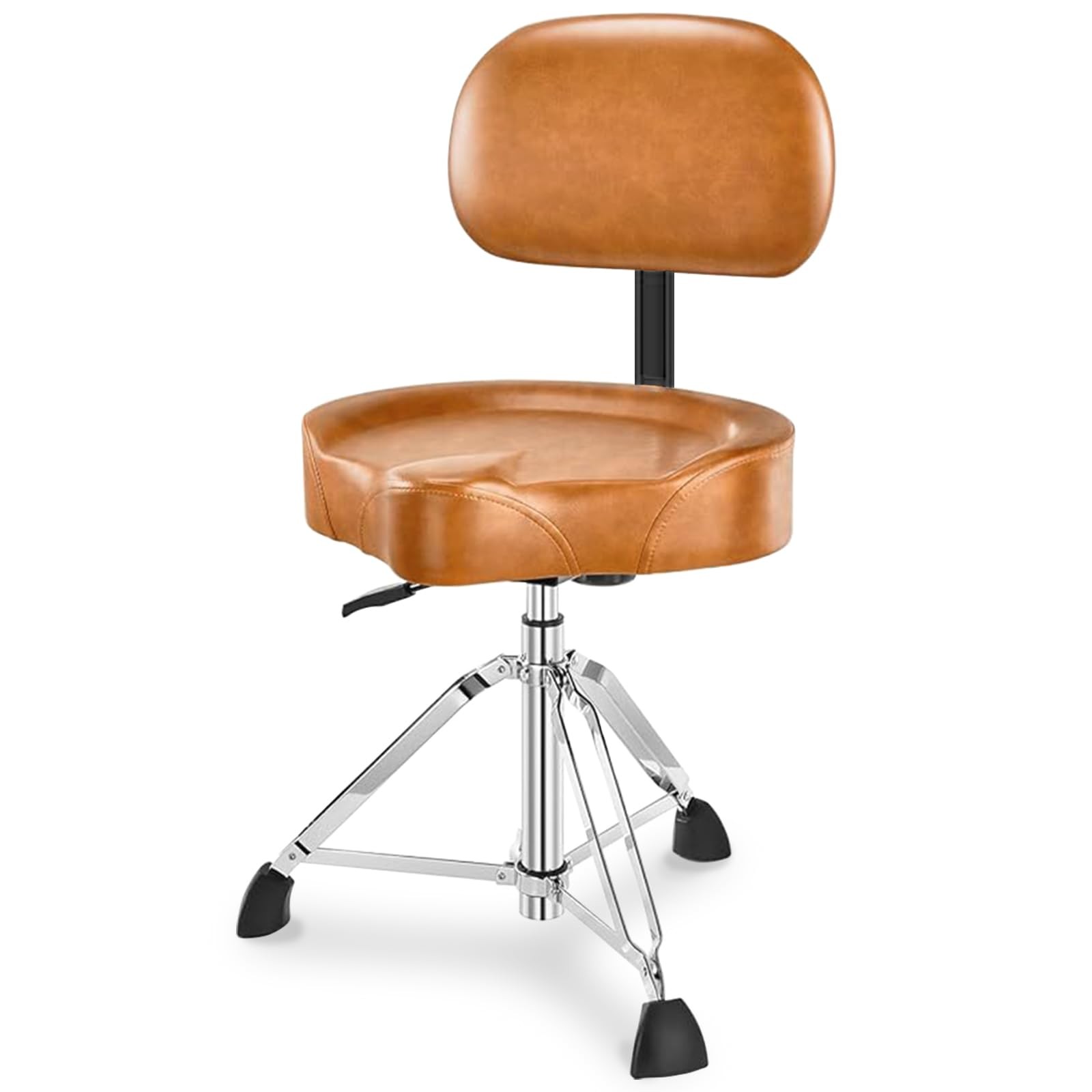 Pro Drum Stool with Backrest, Heavy Duty Hydraulic Drum Throne, Ergonomic Memory