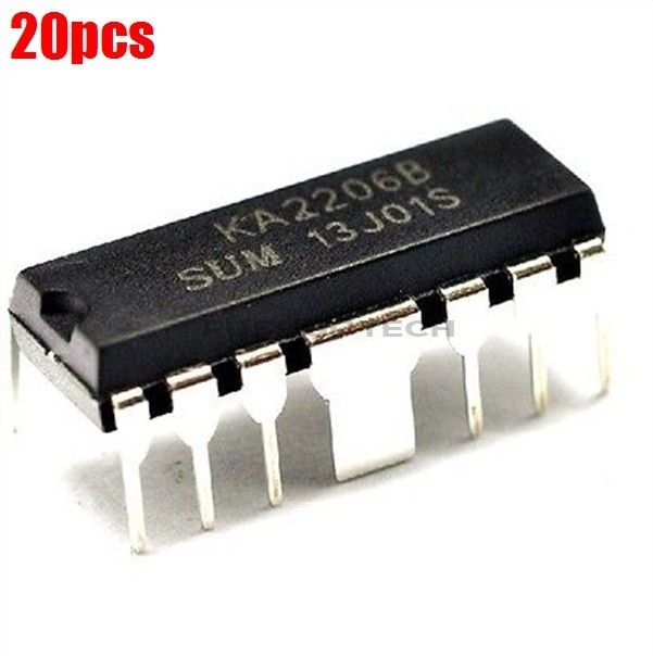 20pcs DIP12 KA2206 KA2206B sum dual audio power ic new mi #jg