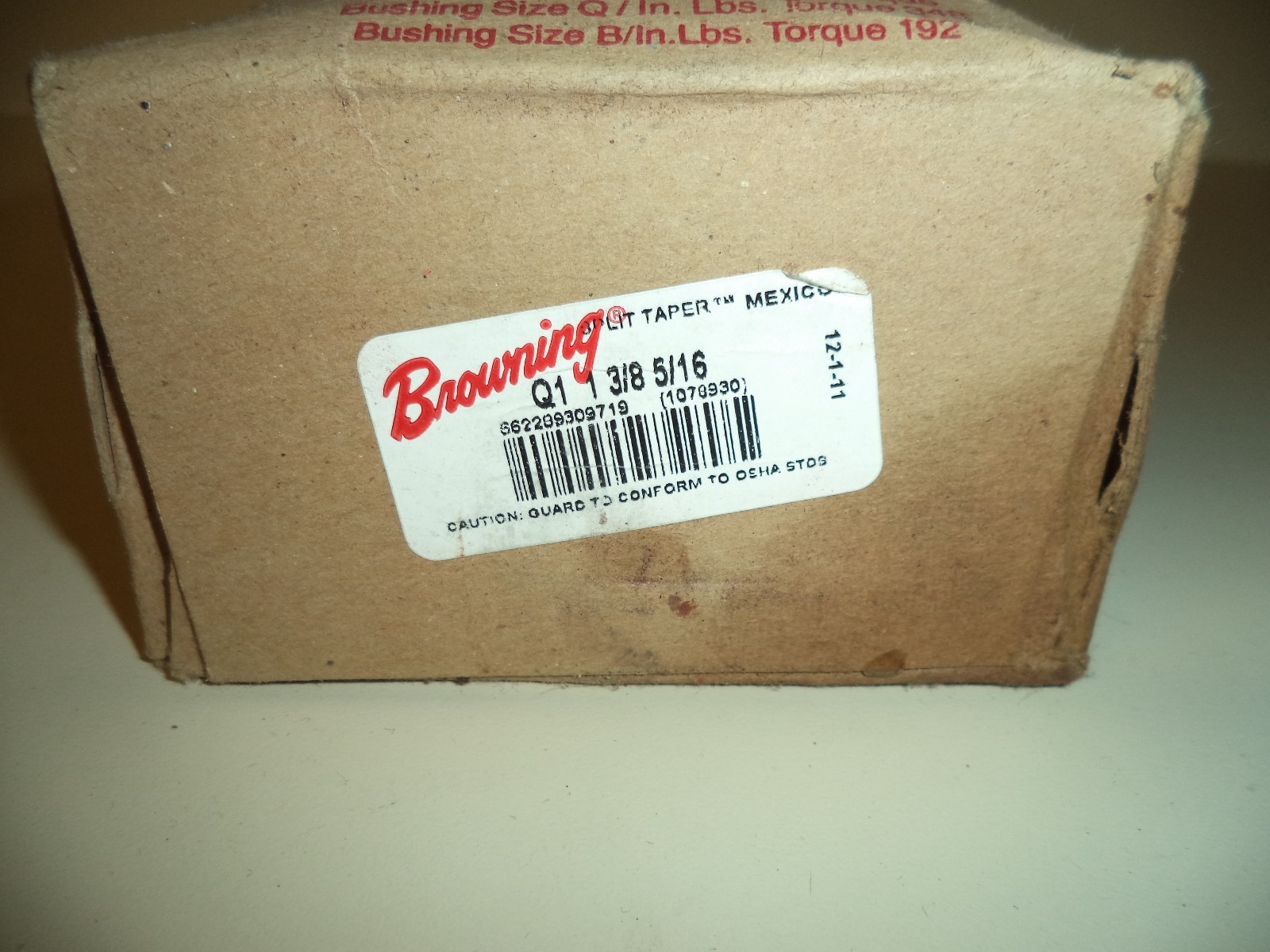 BROWNING Q1 1-3/8 - 5/16KW BUSHING NIB Q1 X 1-3/8 WITH 5/16 KEYWAY FREE SHIPPING