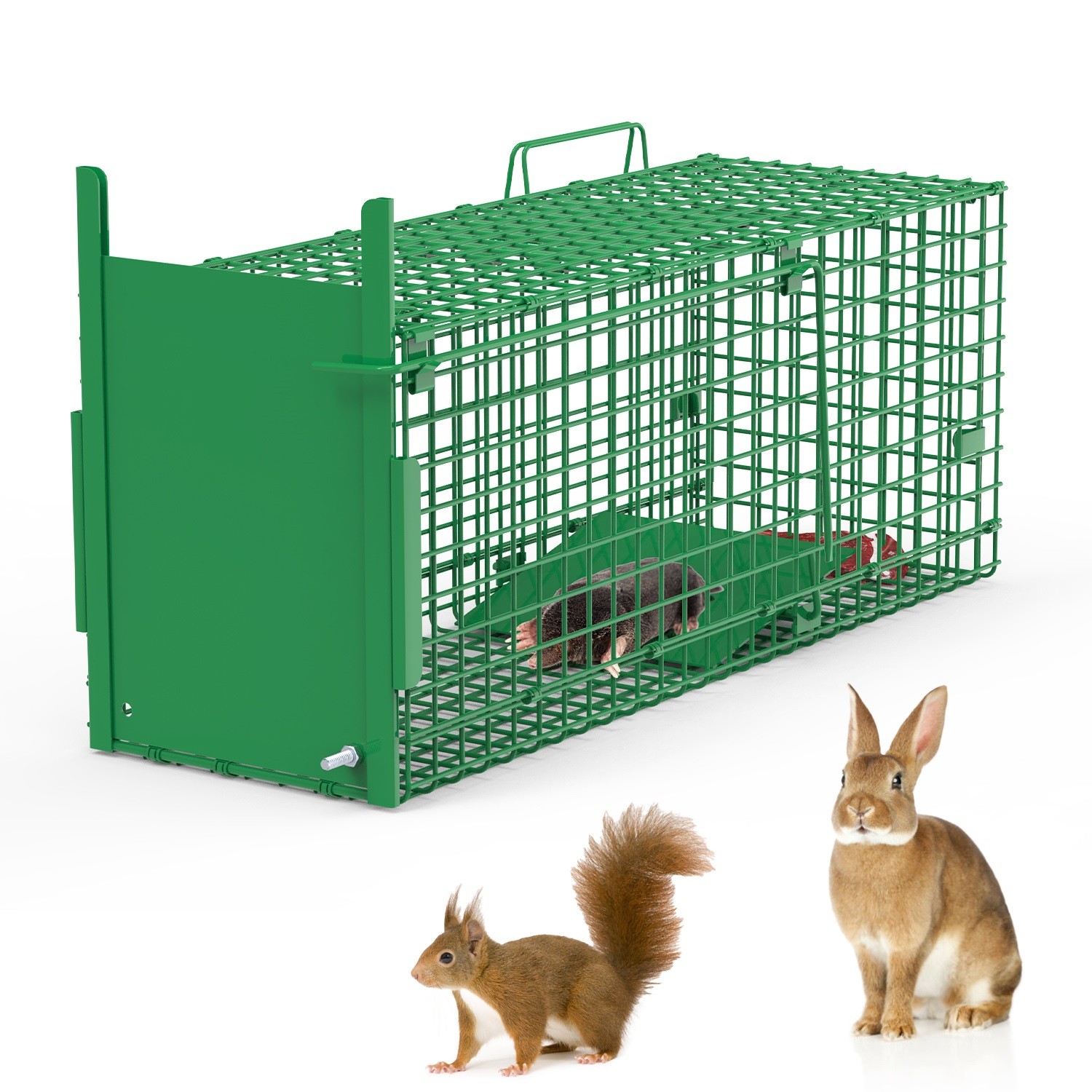 26/40" Heavy Duty Folding Humane Cat Trap Cage Live Animal Raccoons Rodent Cage