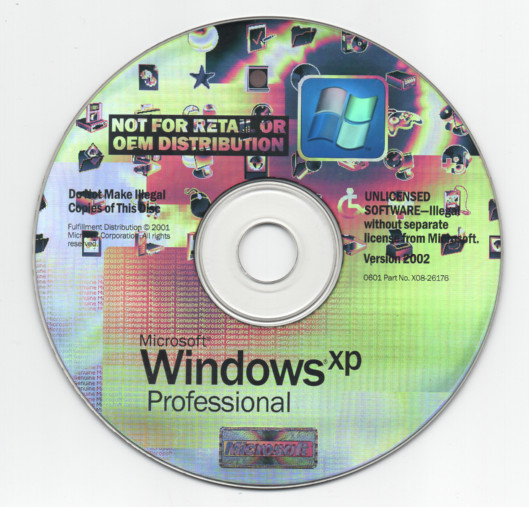 Microsoft Windows XP Professional 2002 Ed. Full Install CD-ROM with Product Key