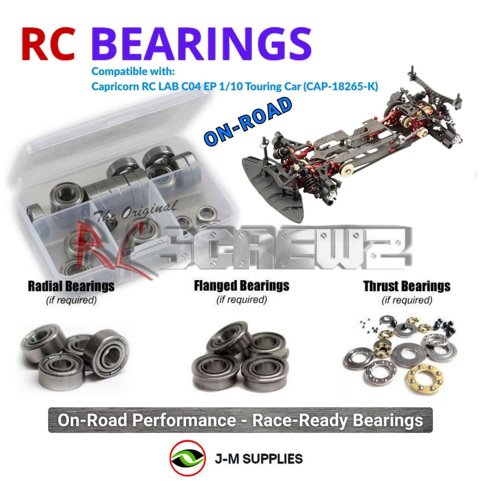 RCScrewZ Metal Shielded Bearings cap017b for Capricorn LAB C04 EP 1/10 | SET