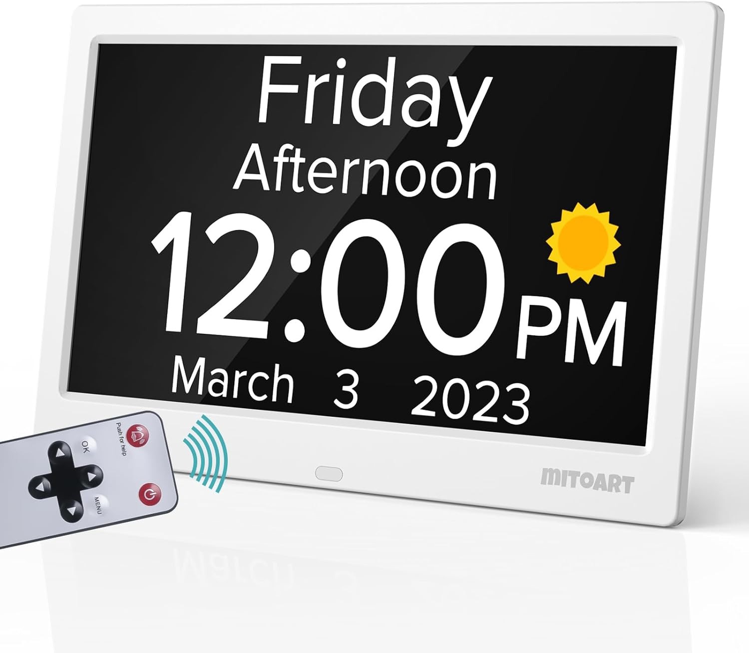 10.1 Inch Digital Alarm Clo with Date and Day of Week for Dementia