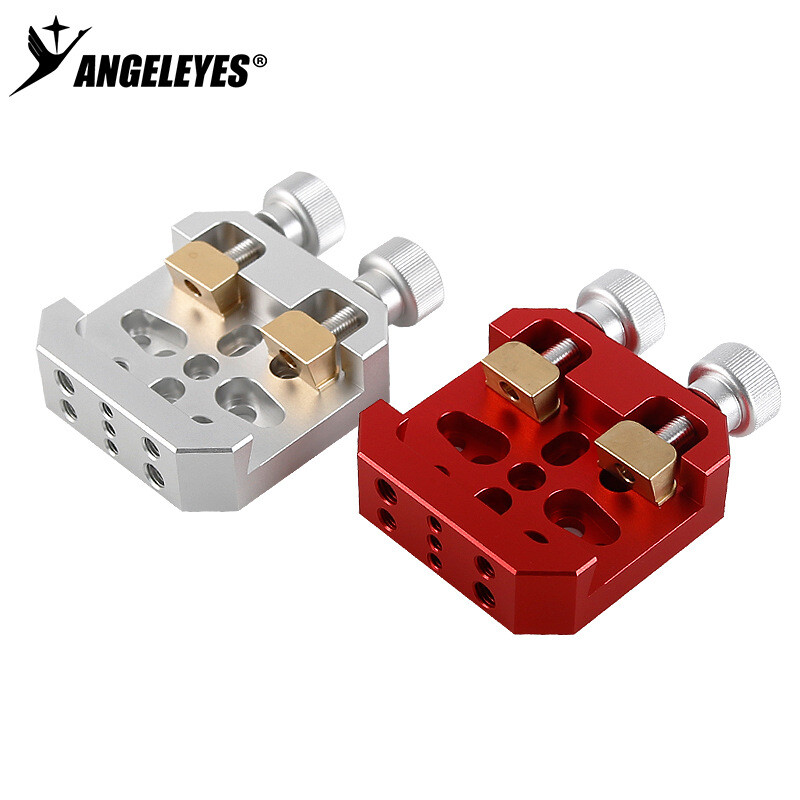 Silver/Red Double Fixed Brass Screw Vixen Dovetail Clamp for Astronomy Telescope