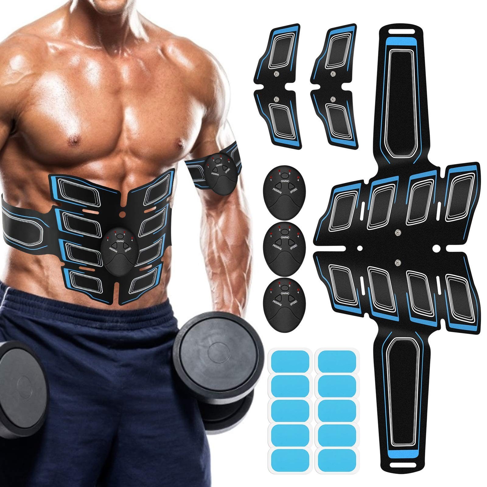 Muscle Toner ABS Training Workout Belt Body Abdominal Toning Gear Waist Trimm...