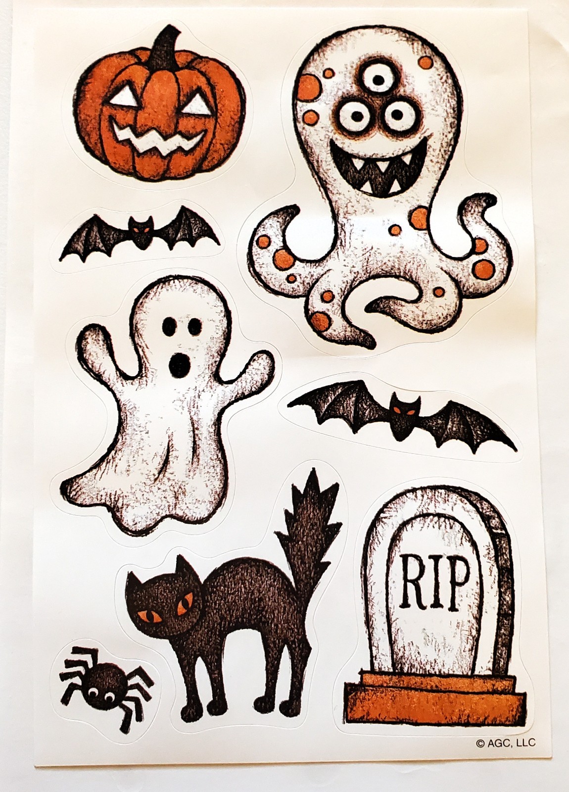 Halloween Stickers - Scary Stuff - 1 Sheet as Shown