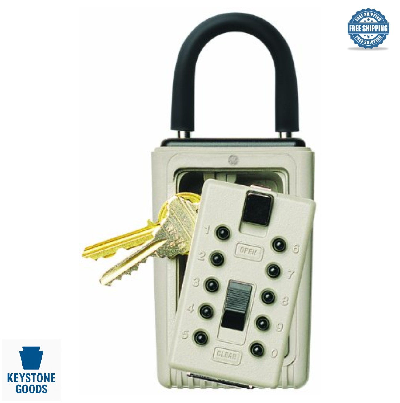 Push Button Key Safe Box 3 Key Capacity Portable Combination Lock for Realtor