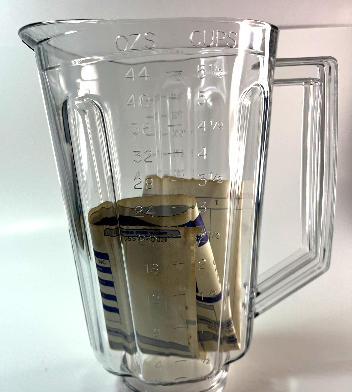Hamilton Beach model 192 44oz Clear Shatterproof Plastic Blender Container NOS
