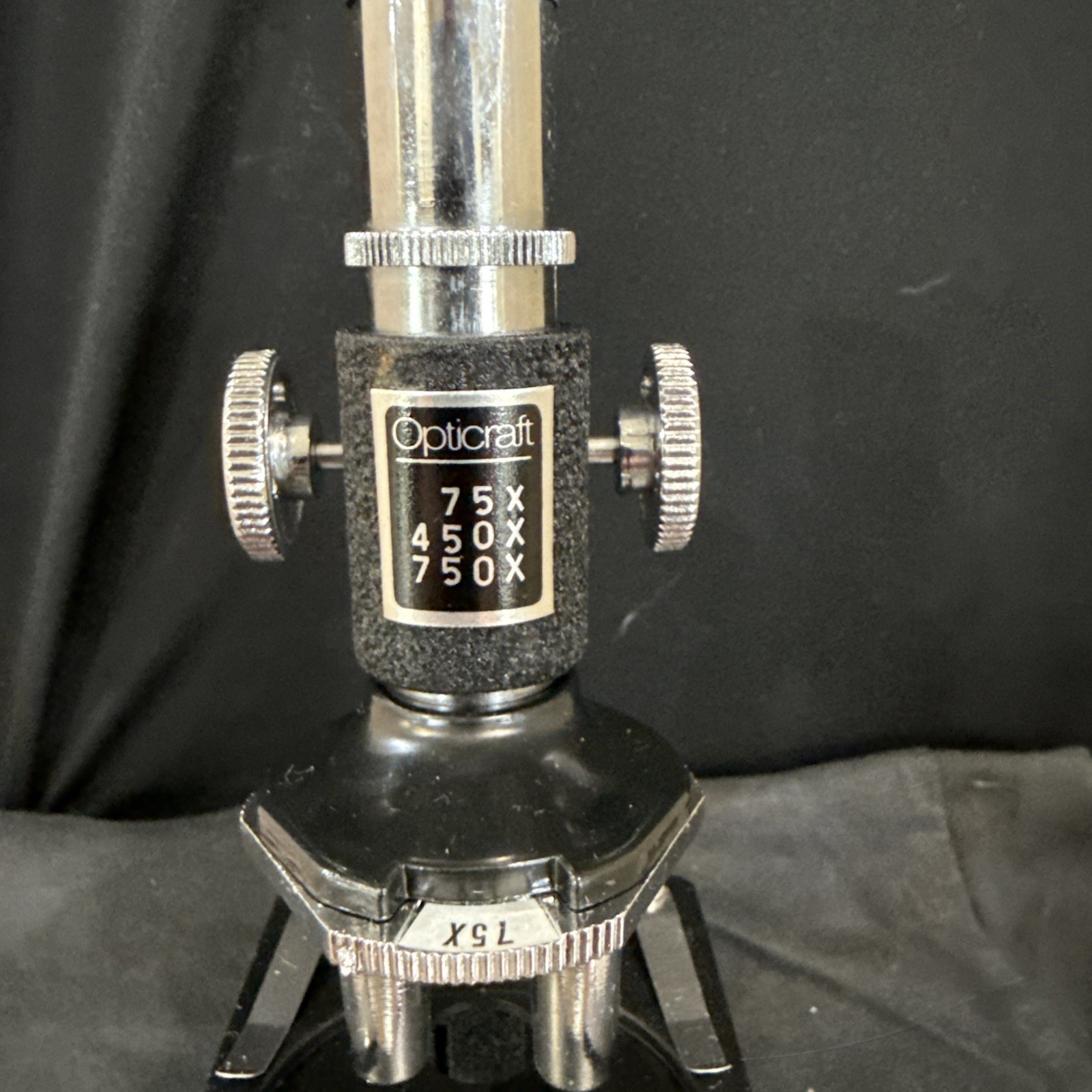 Vintage 1976 Opticraft 3 Turret Microscope And Laboratory Set