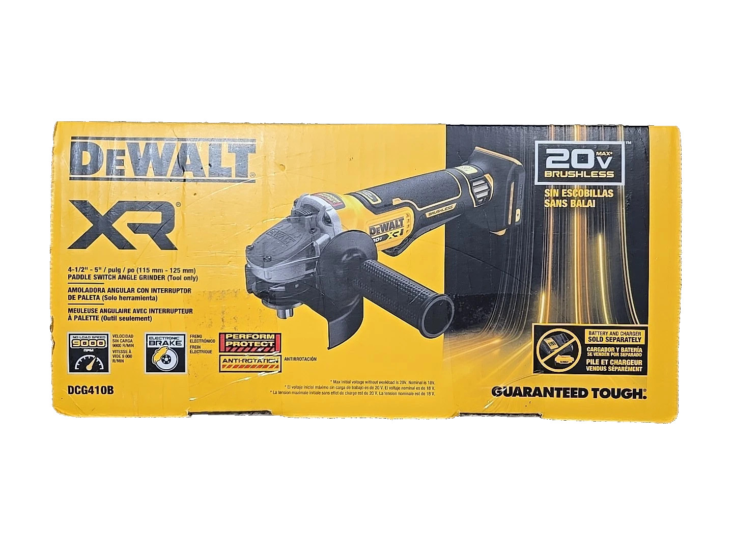 New GENUINE Dewalt DCG410B 20V XR Brushless Cordless 4-1/2"-5" Angle Grinder