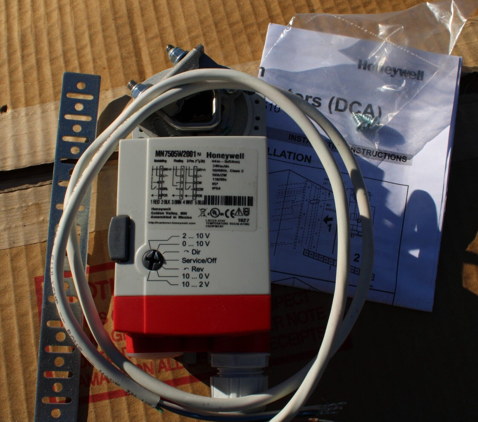 Honeywell MN7505W2001 Floating Damper Actuator 44lb-in Non-Spring Return