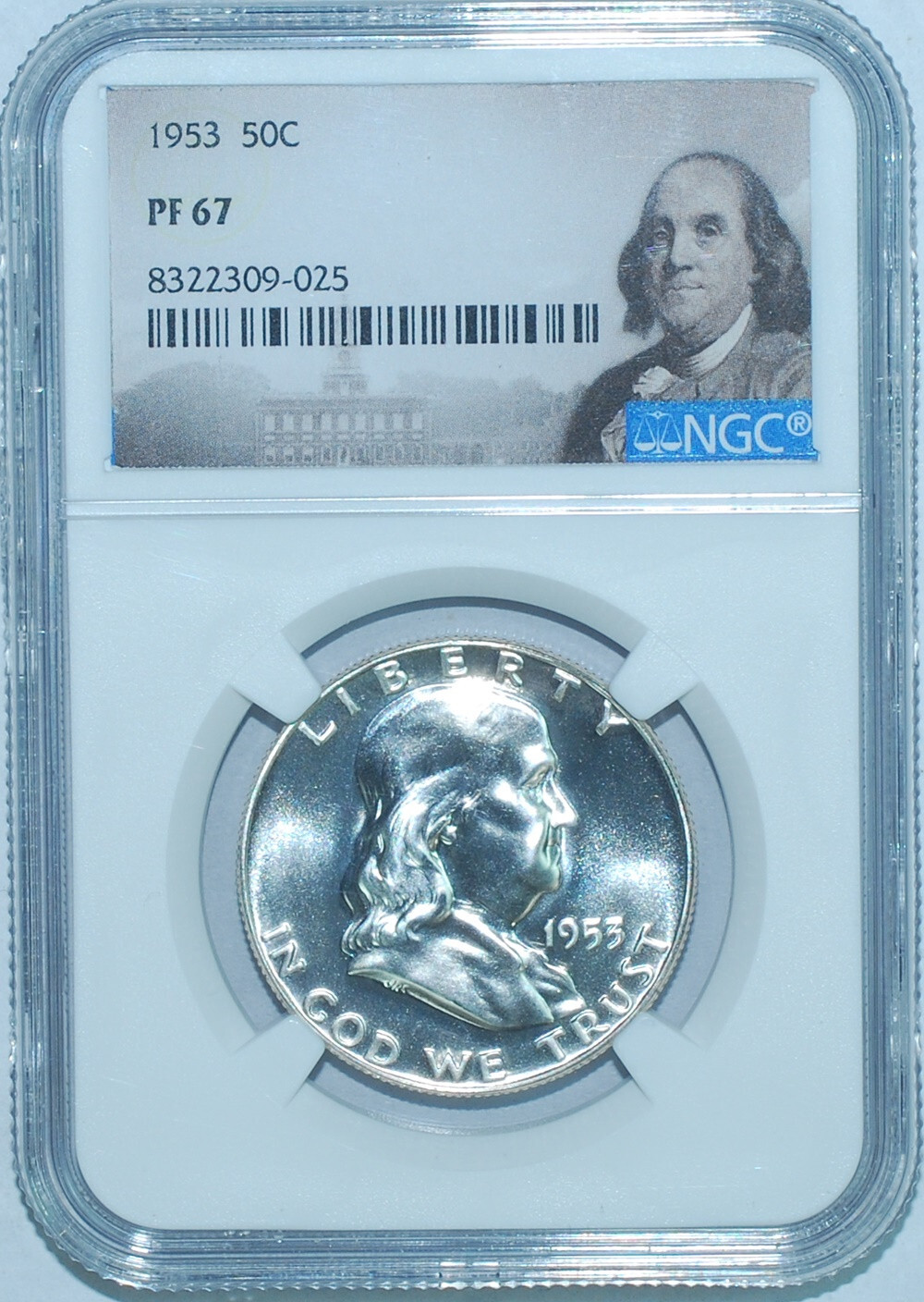 1953 NGC PR67 Proof Strike Franklin Half Dollar