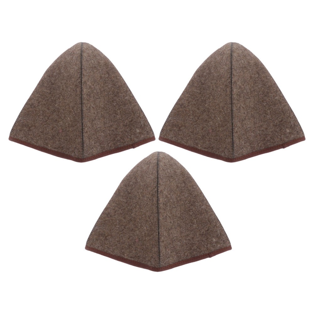 3 PCS Sauna Bath Hat: Thick High Dome Russian Steam Room Cap - Sauna Hat for