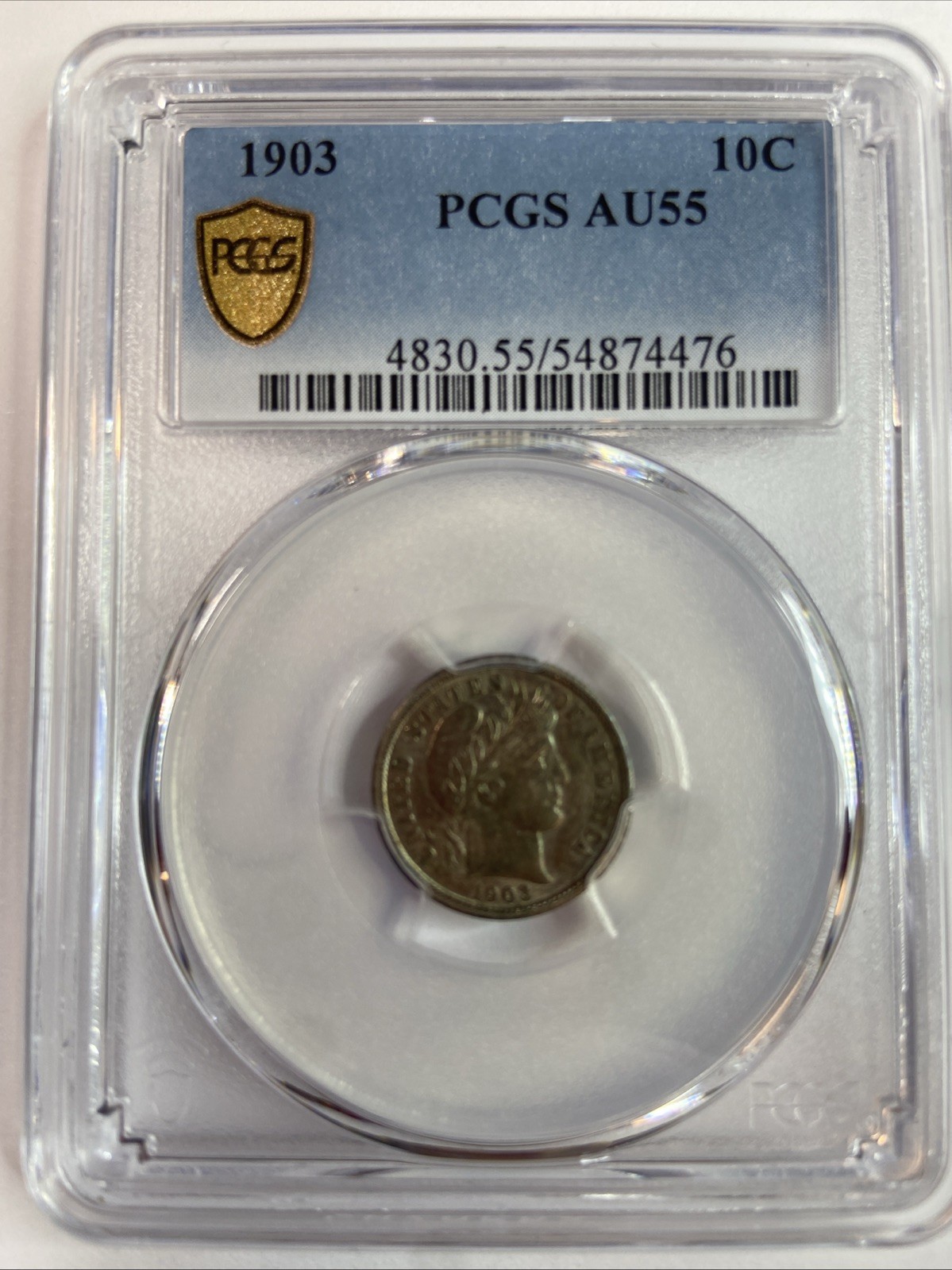 1903 Barber Dime PCGS AU55