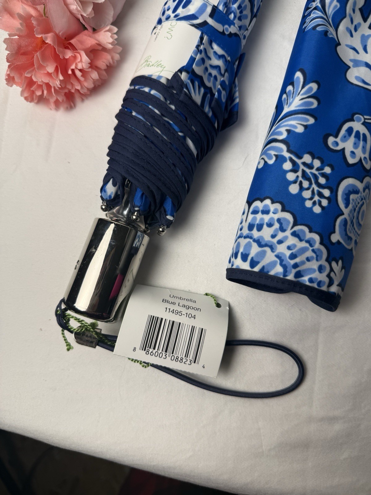 Vera Bradley Blue Lagoon Automatic Umbrella NWT RETIRED Rare 💙