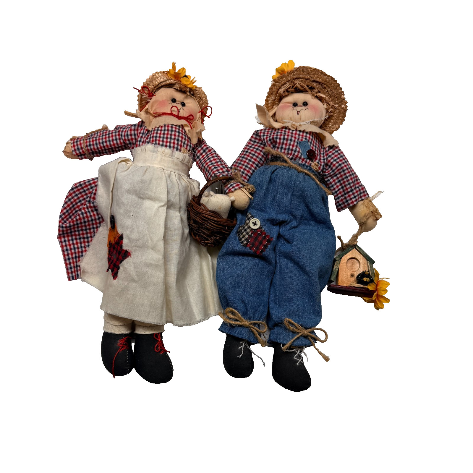 Thanksgiving Scarecrow Rag Doll Pair