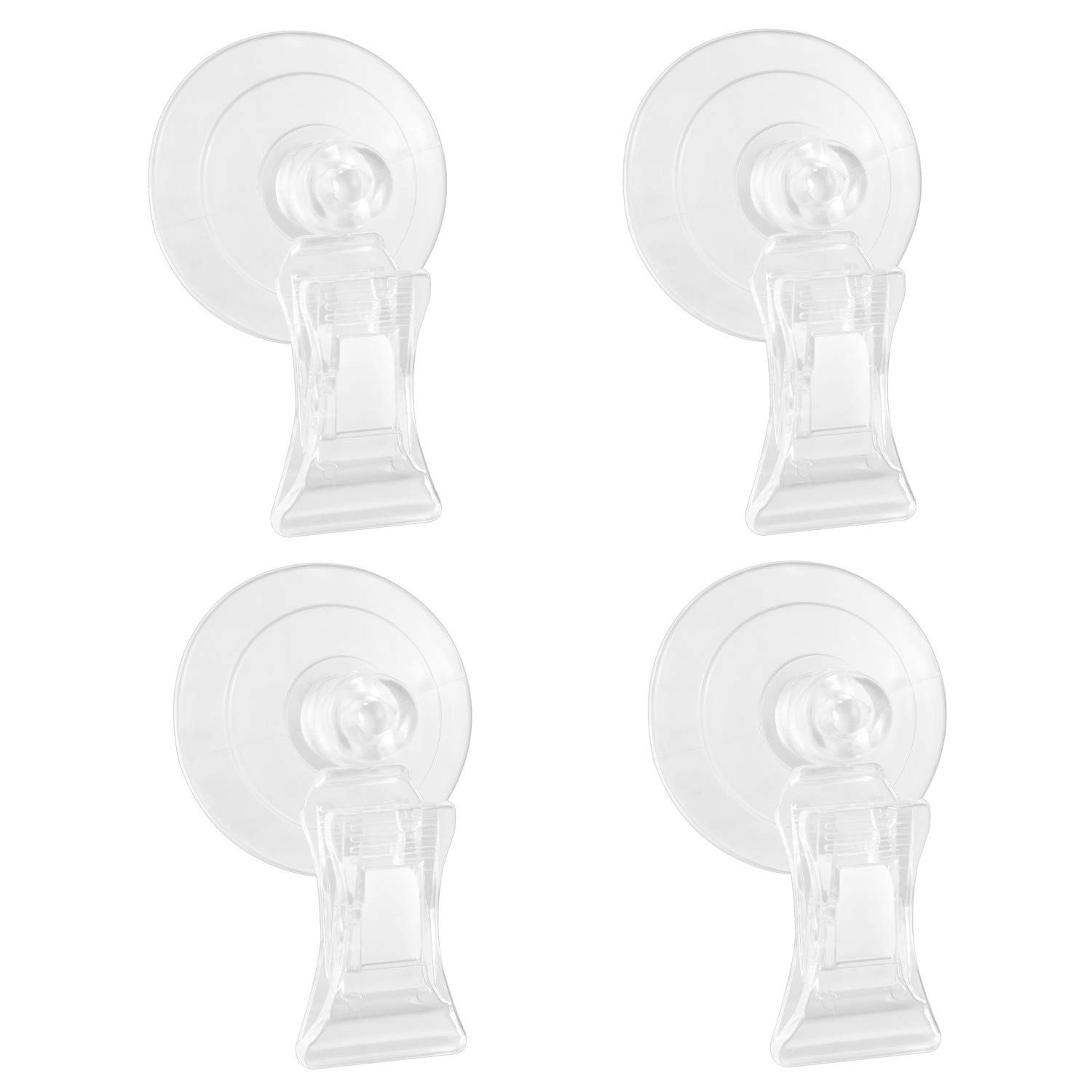 4 Pack Transparent Aquarium Seaweed Veggie Suction Cup Feeding Clips