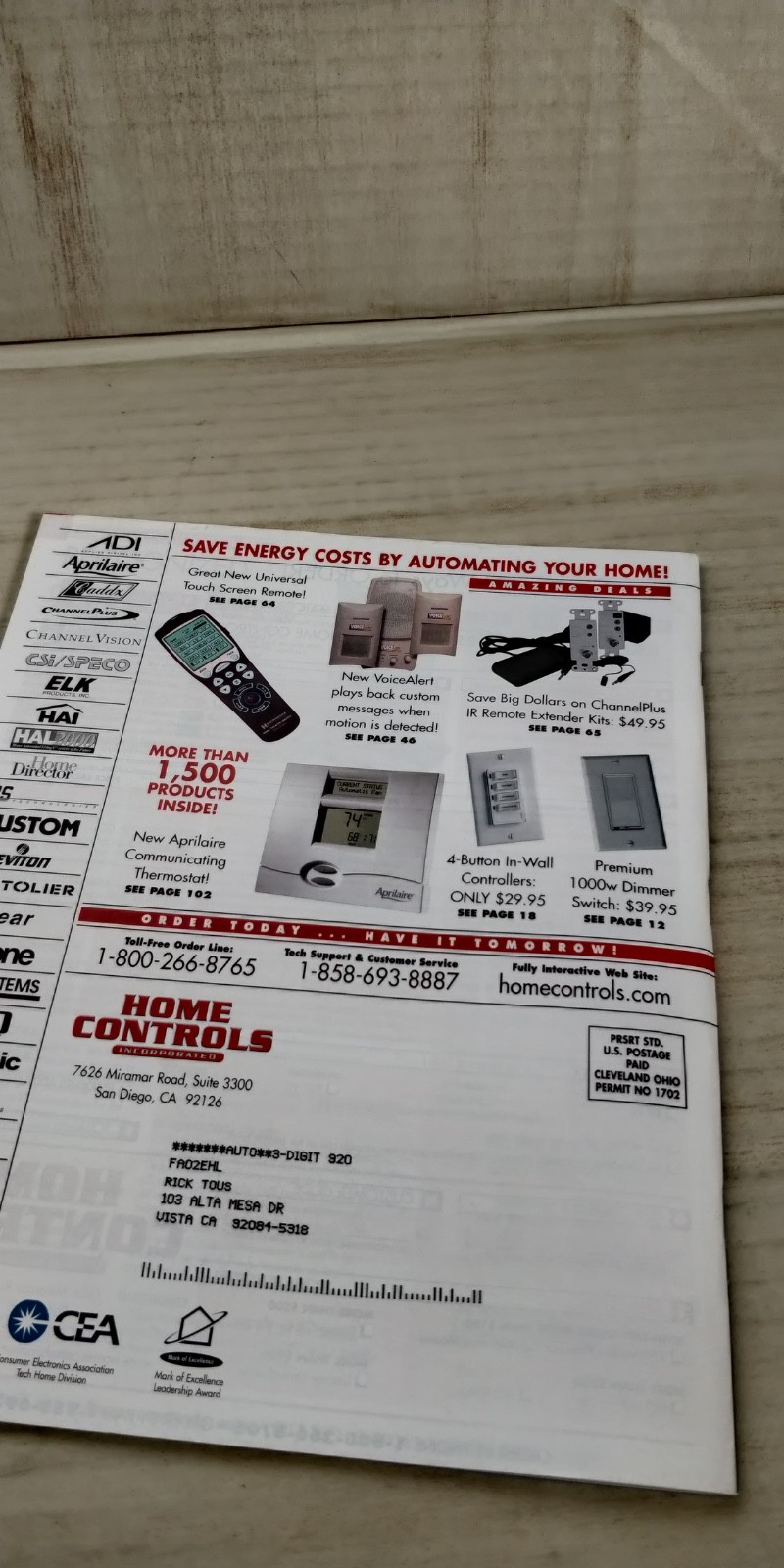 2002 HOME CONTROLS INCORPORATED catalog no. 46 ~ C3