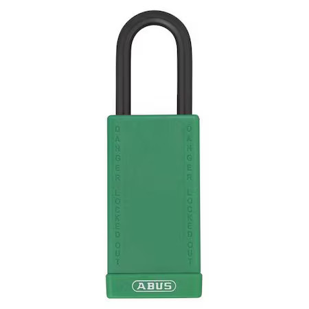 Abus 74Lb/40 Kd Green Lockout Padlock, Keyed Different, Plastic-Covered