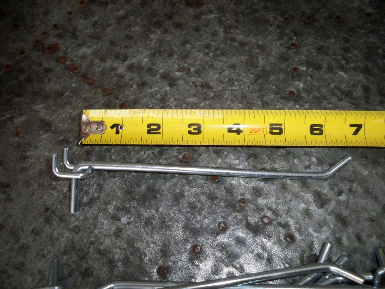 6 Inch Chrome Pegboard Hooks - 20 Pack of Peg Board Hooks Variety Used