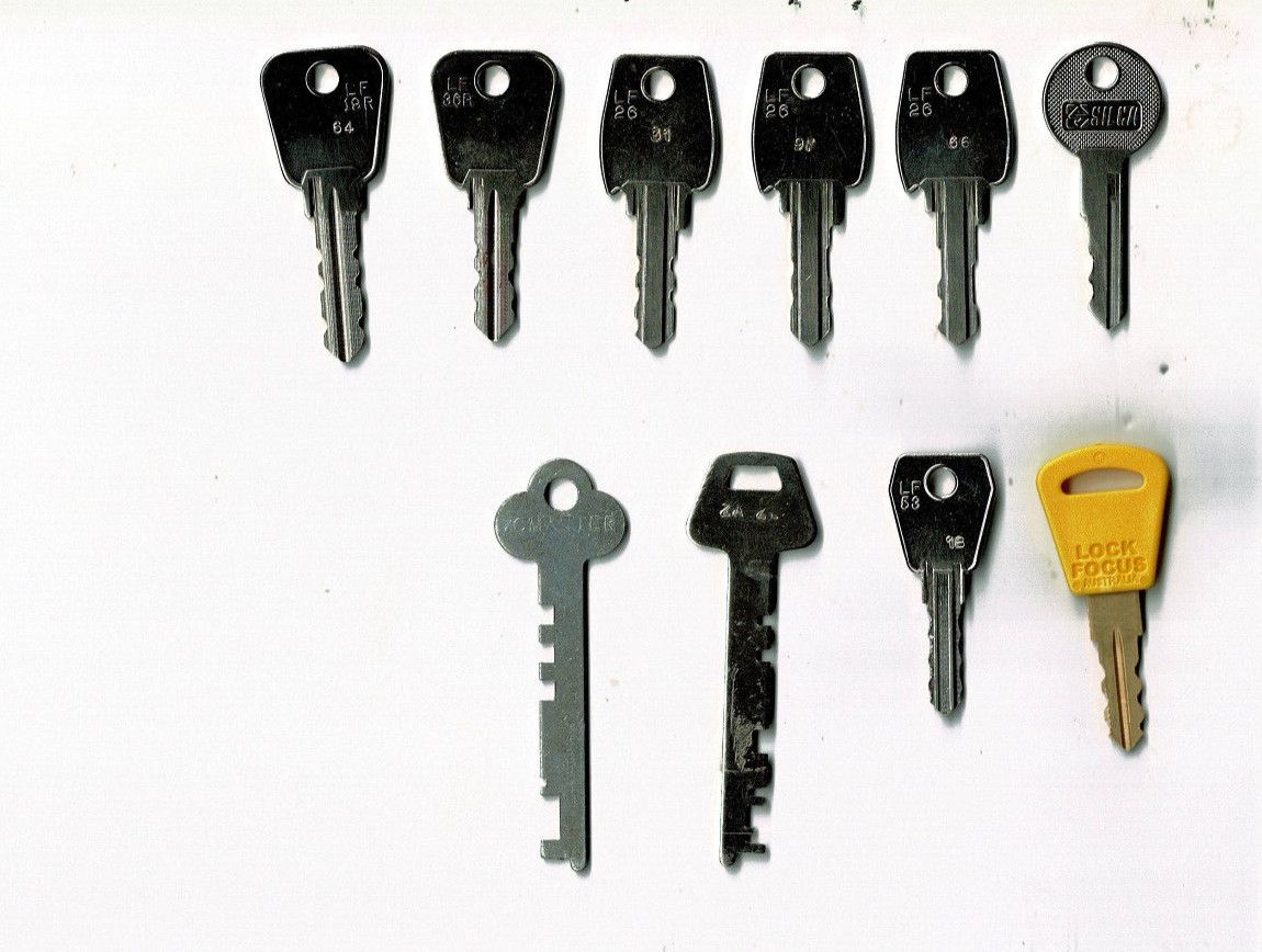 L & F Key Set, 10 Keys, Suit All types of Cabinets, Lockers, Desks EXPRESS POST