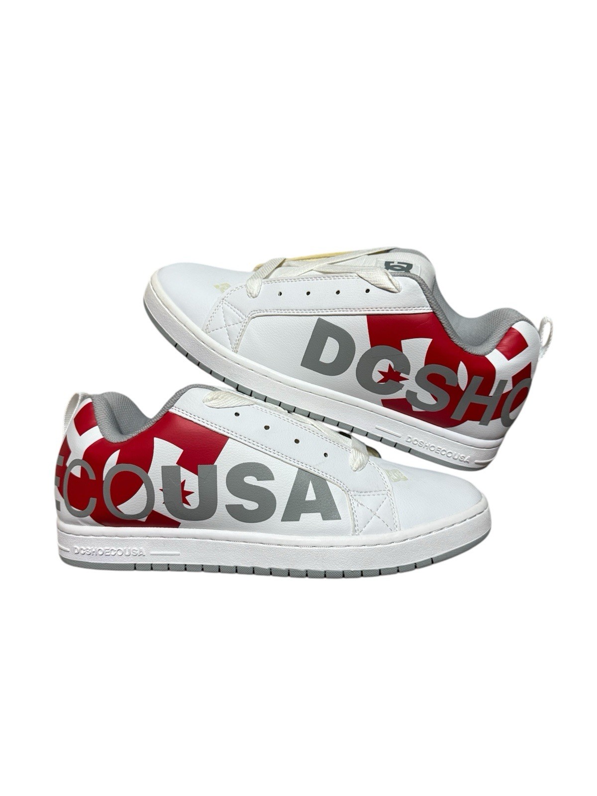 DC Shoe Company Skate Shoes Size 16 Brand new Deadstock White Grey Red