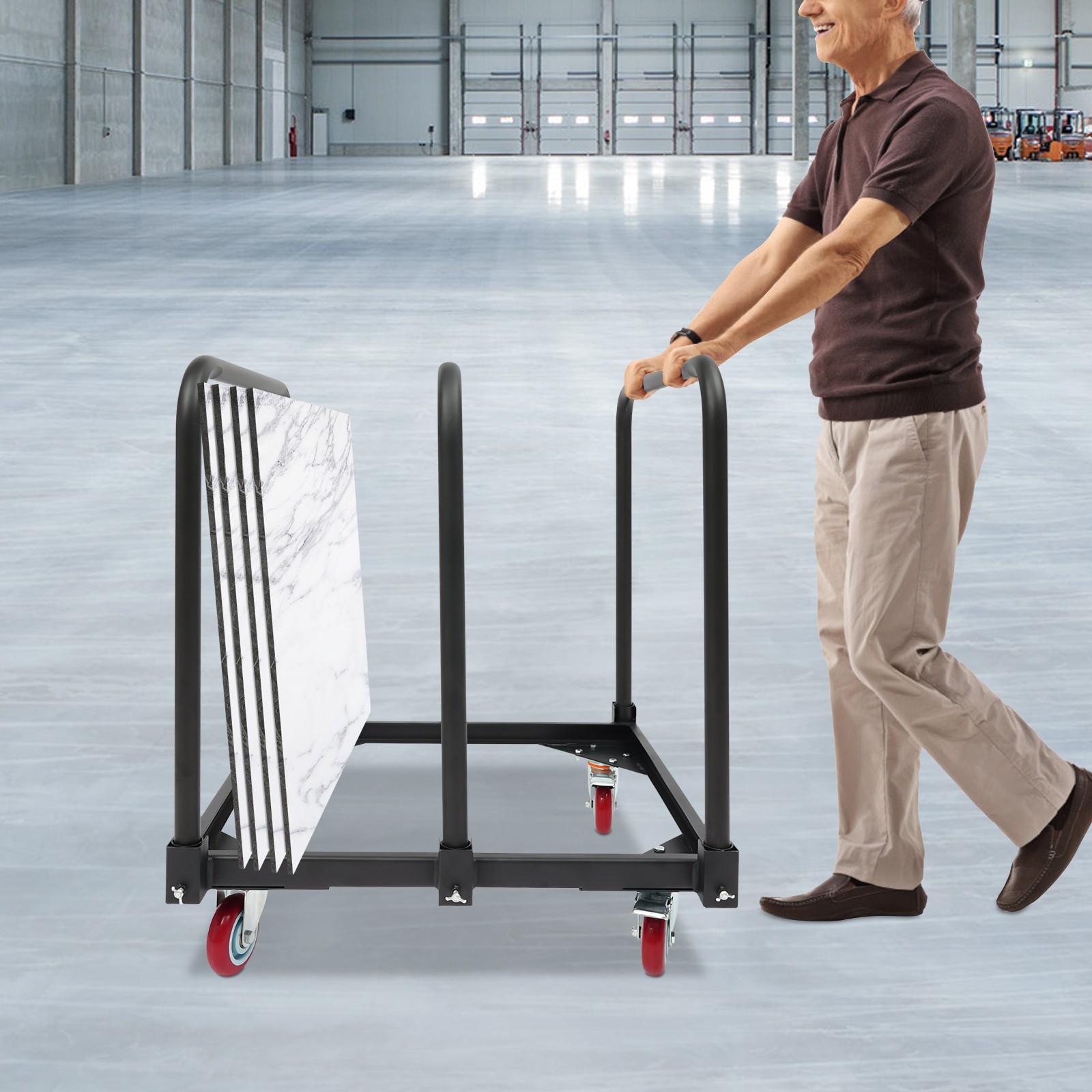 Drywall Cart 200lbs Panel Cart Dolly Handling Sheetrock Sheet Panel w/ 4* Wheels