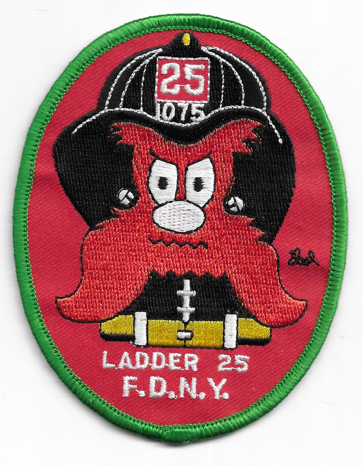 New York City FDNY Ladder-25  Yosemite Sam old style, NY (3.25" x 4") fire patch