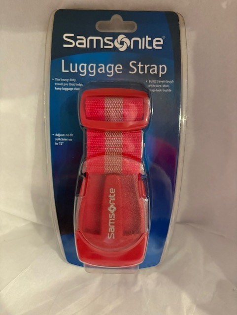 RED Samsonite Luggage Heavy Duty Strap Travel  NIP fits up to 72" cases 2006