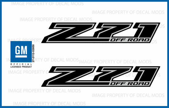 set of 2: 14-17 Z71 Off Road Decals - FBLK stickers Sierra Silverado Black FG7G1