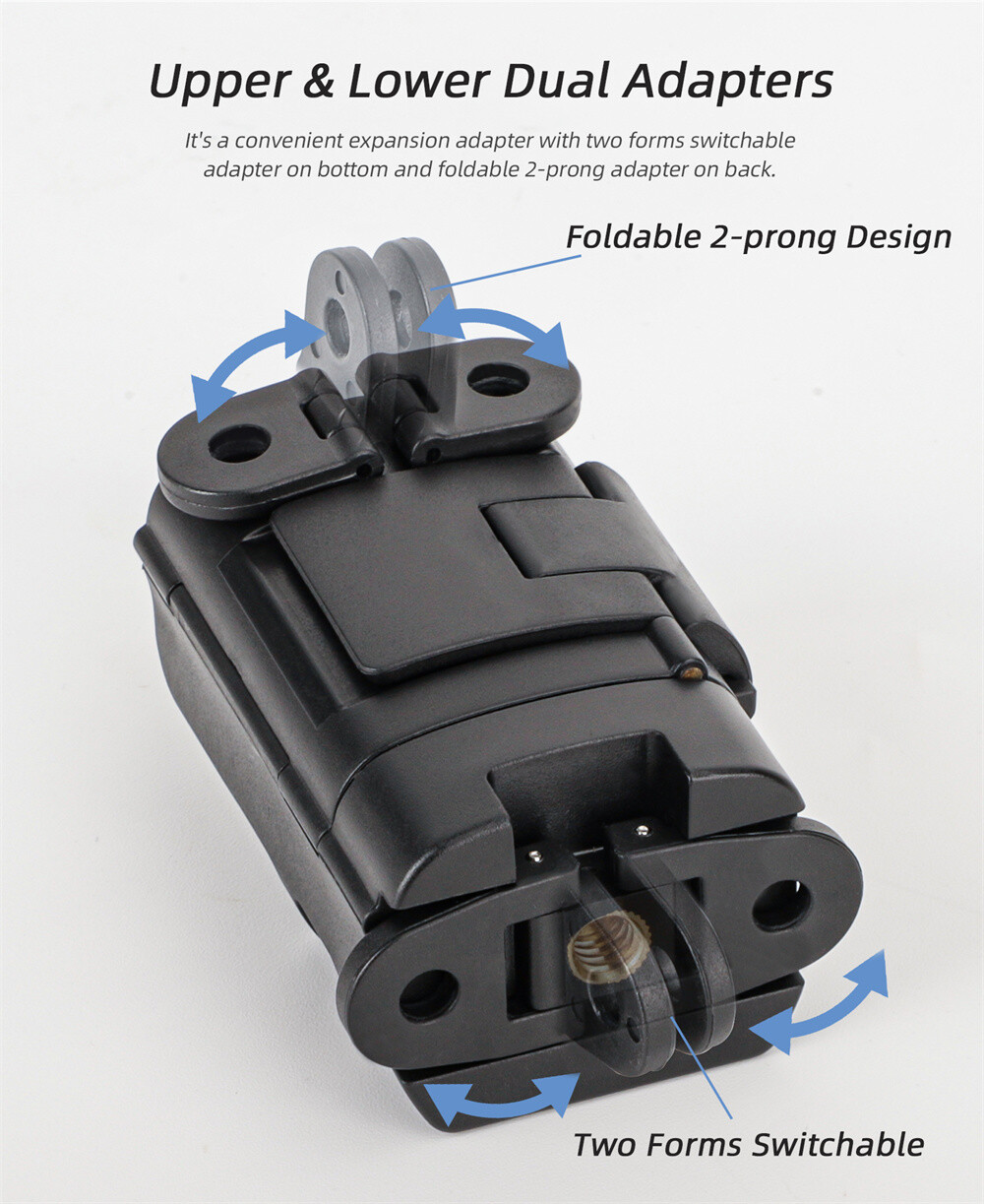 Foldable Expansion Dual Hooks Adapter Protective Case Brackets for DJI Pocket 3