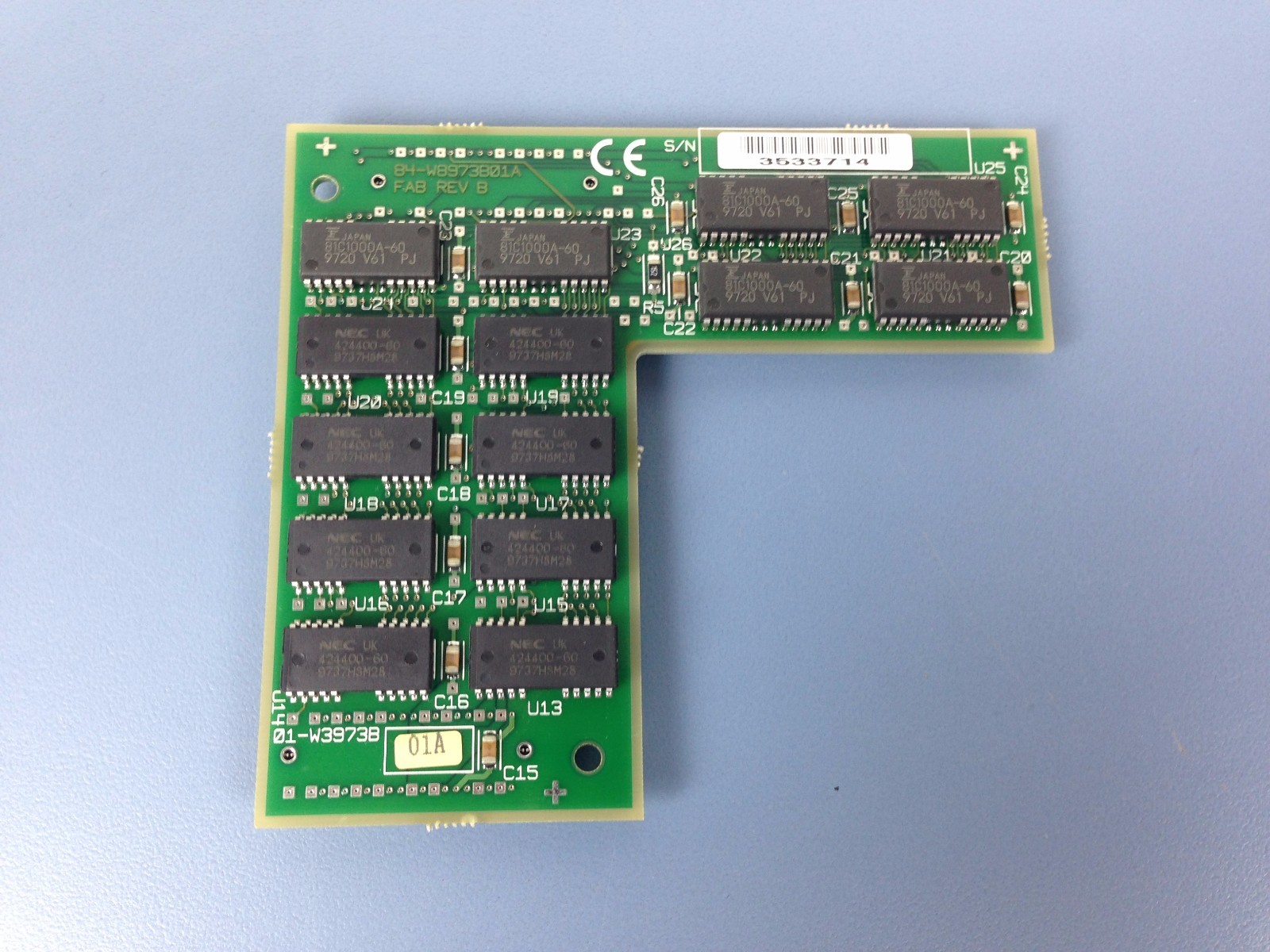 MOTOROLA MODEL 84-W8973B01A FAB REV B MEMORY BOARD