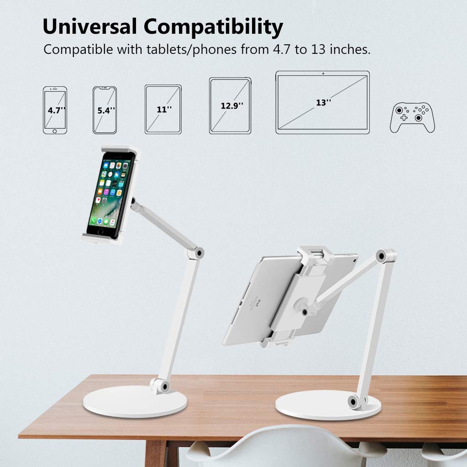 Infispce Surface Pro Stand, iPad Pro 12.9 Holder, Multi-Angle Adjustable Tabl...