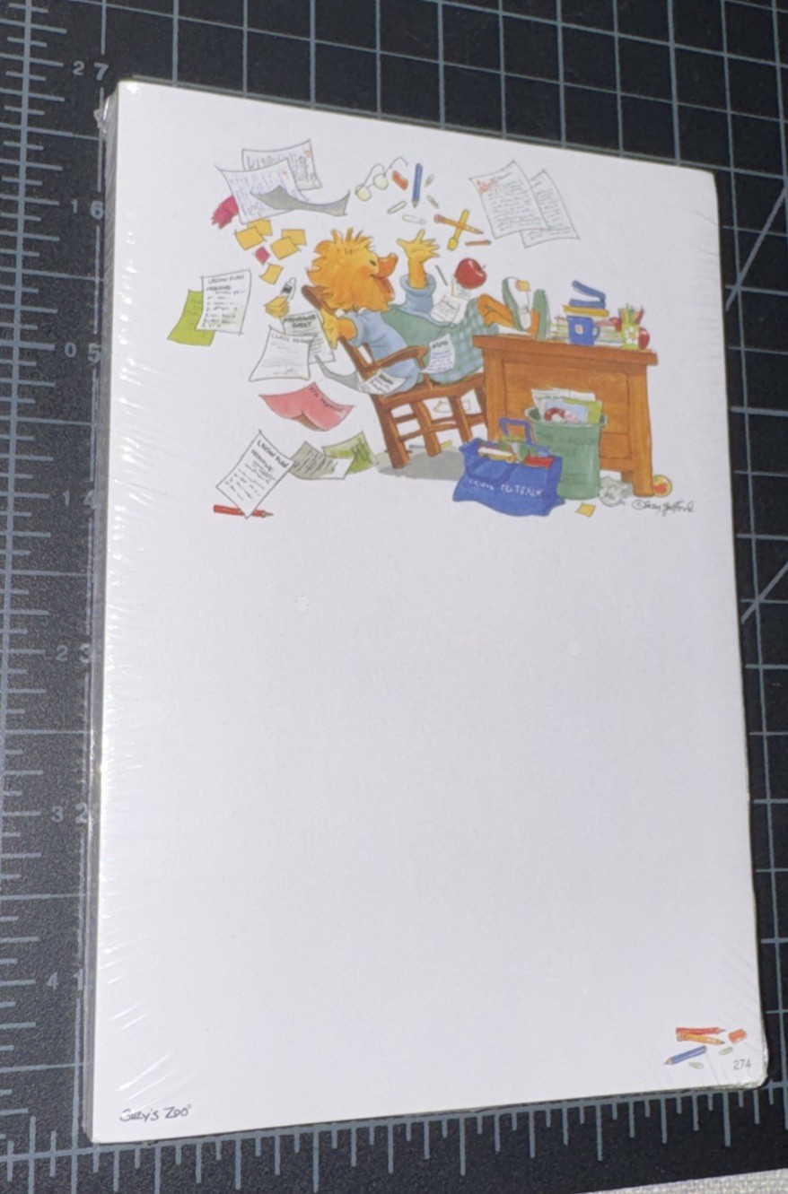 Vintage Suzy’s Suzy Zoo Memo Pad Notepad Teacher Desk Lizzie #274 New Sealed