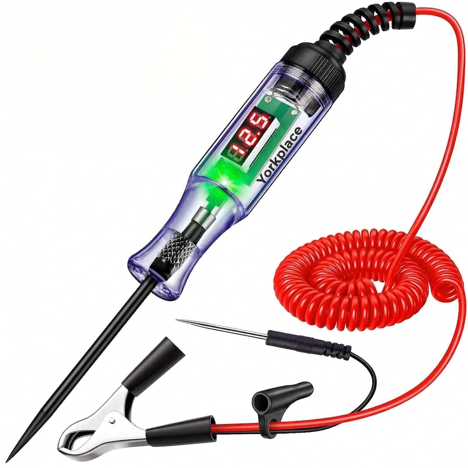 Automotive Circuit Tester with 3-120V LED Voltmeter, Car Test 3-120V, Red