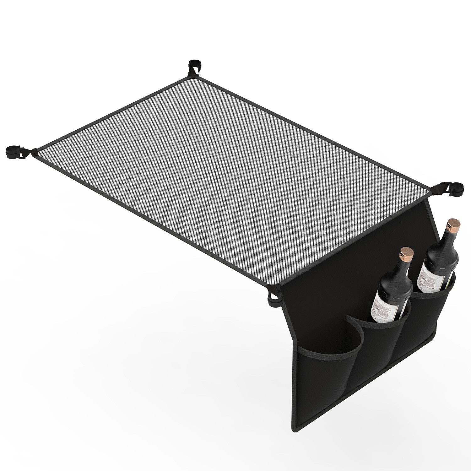 Height Adjustable Camping Table w/ Mesh Desktop, Picnic Table w/ Carry Handle