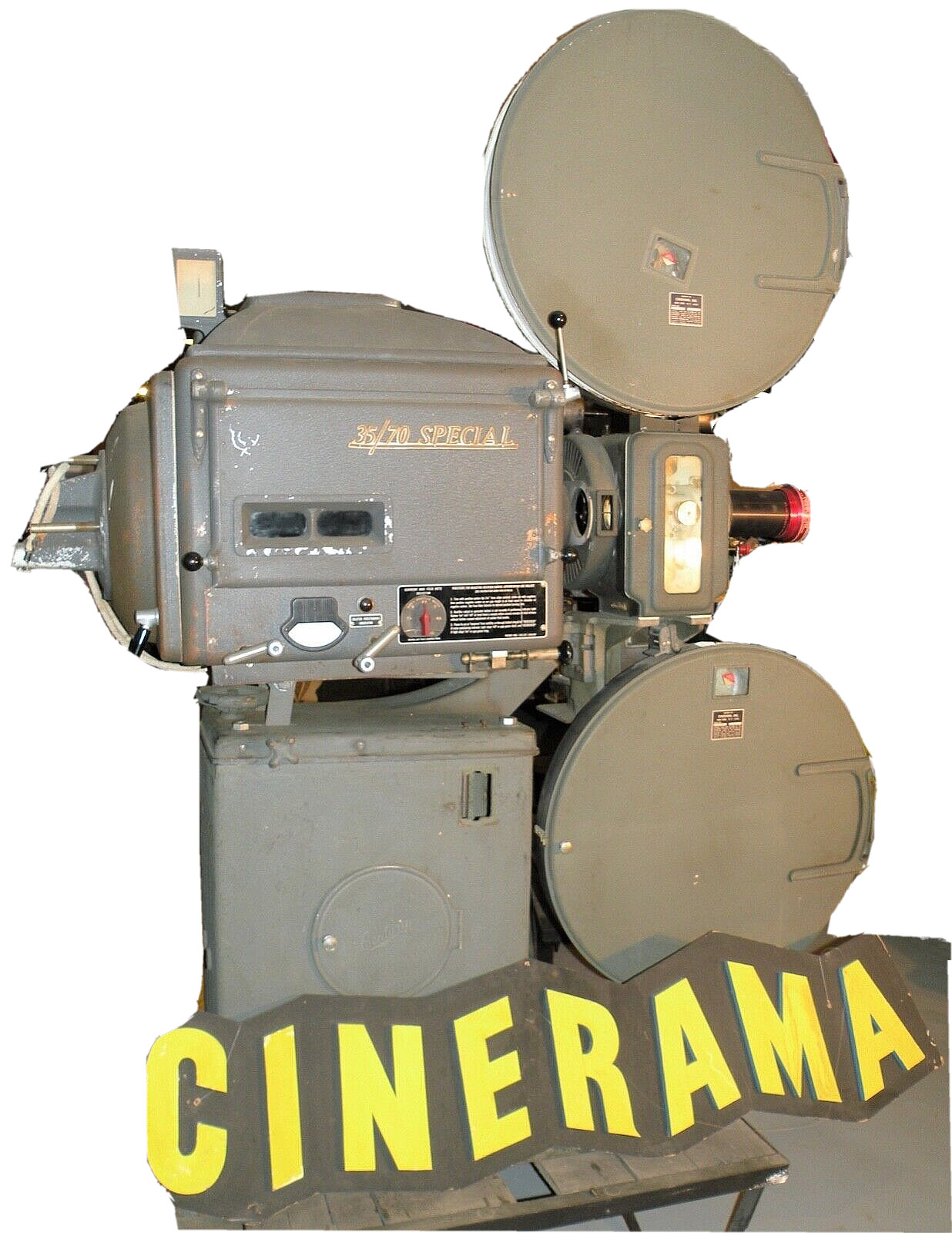 Vintage & Rare Century CINERAMA 35mm Projector Complete all Original Patina