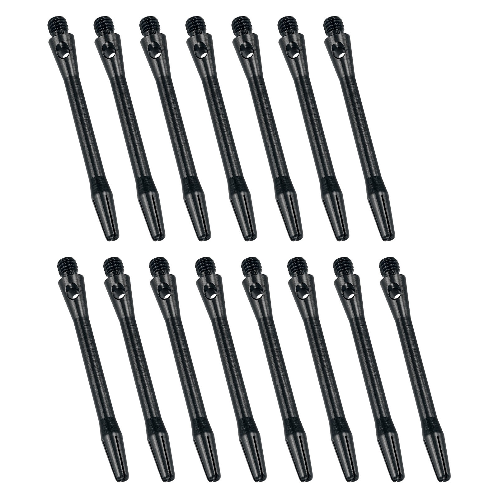 Aluminum Darts Shafts 15 Pcs Medium 2BA Thread Darts Stems 48mm, Black