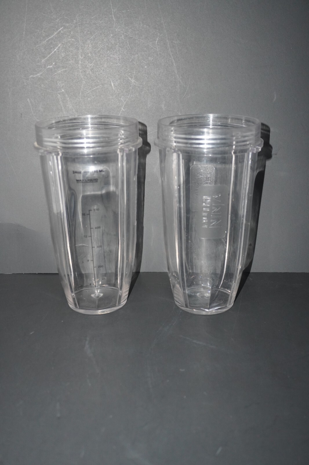 Lot of 2 Ninja Blender 24 oz Cups only Used Condition Lightweight