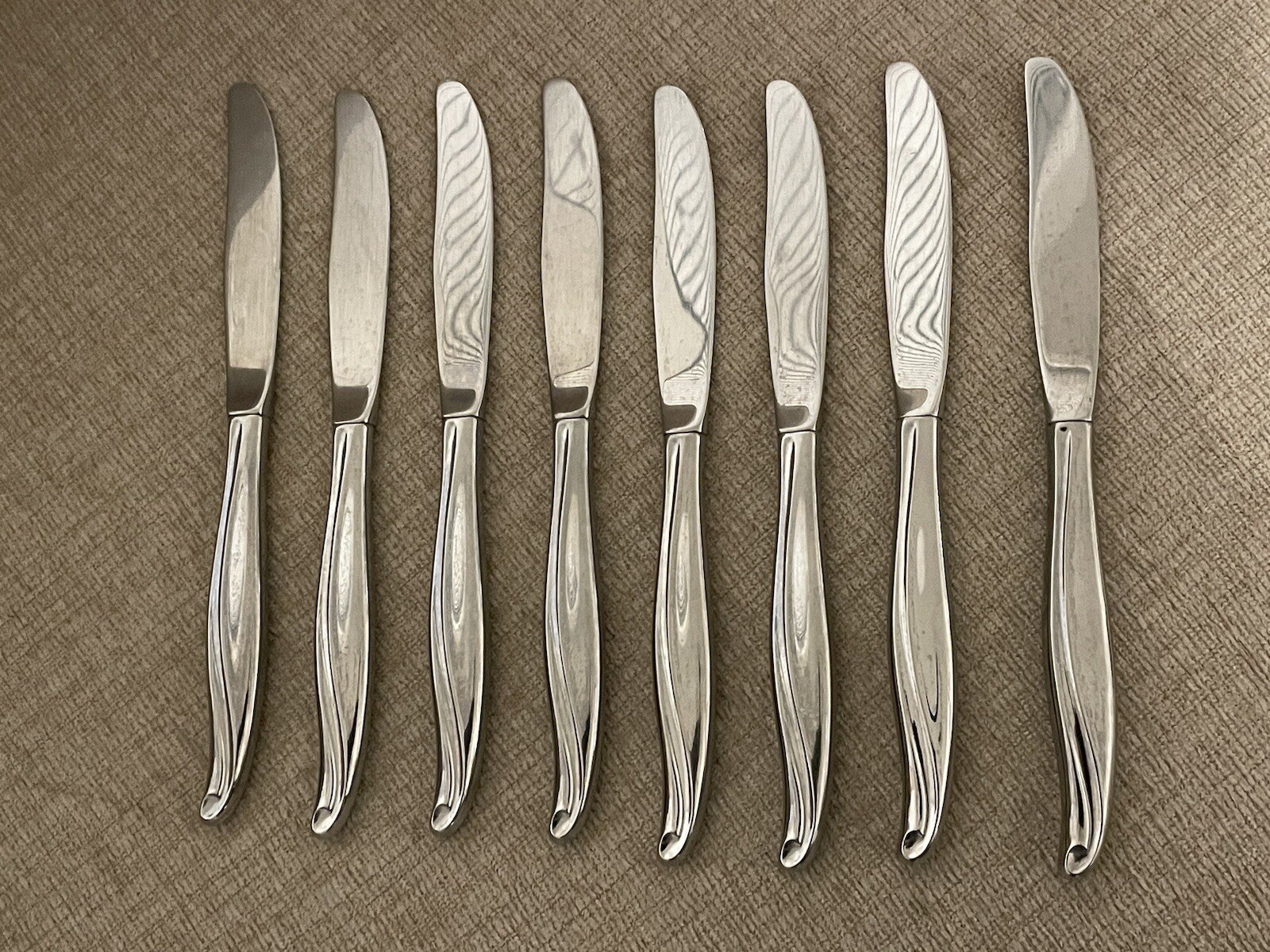 1881 Rogers Stainless Oneida Ltd SURF MAID CABANA Dinner Knives Lot Of 8