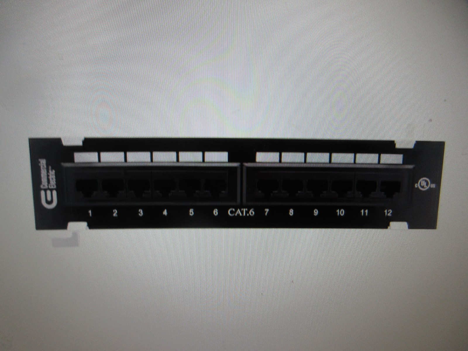 Commercial Electric CE CAT6 Mini Data Patch Panel 12 Port