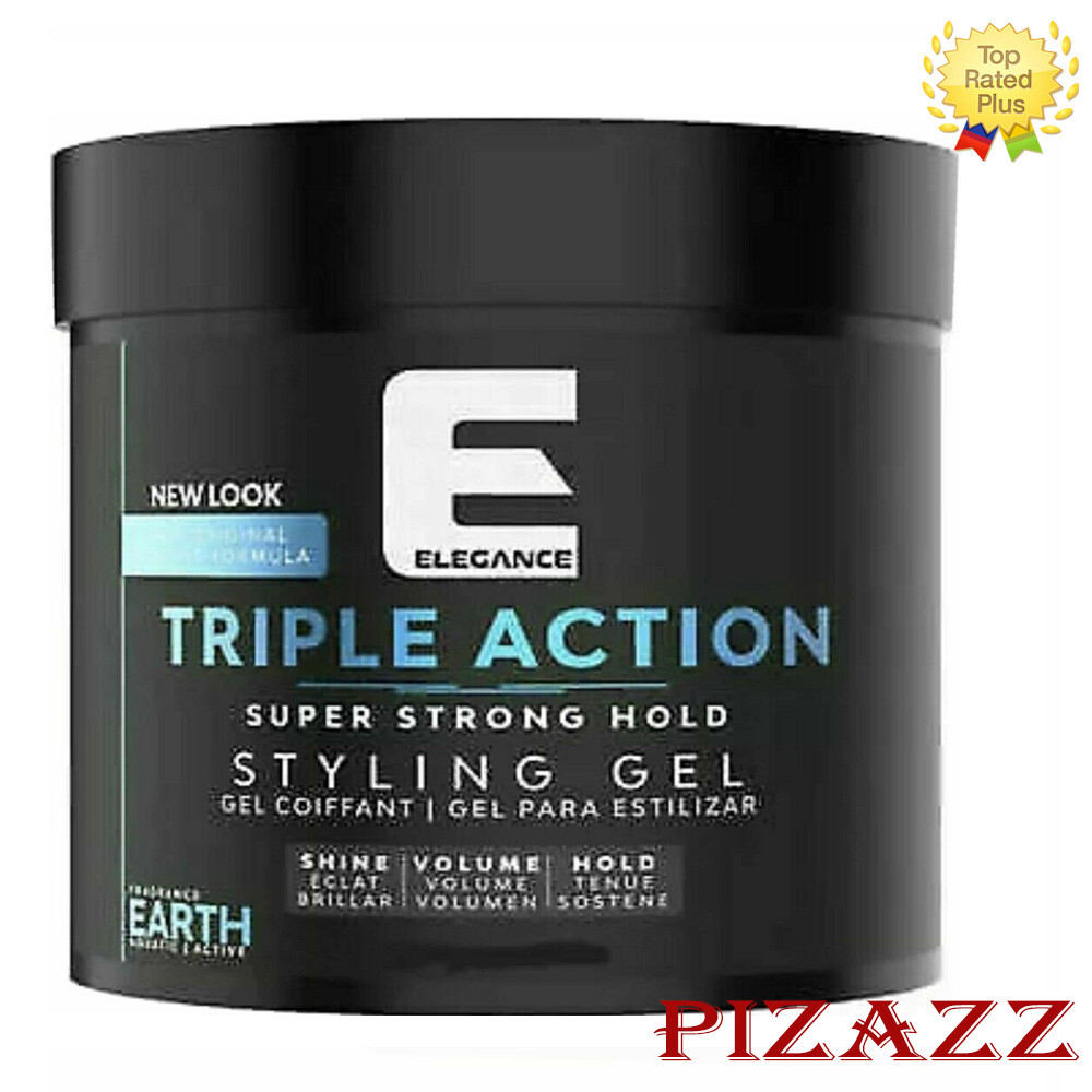 Elegance Hair Gel Triple Action / Extra Strong Hold Earth 33.81oz / 1000ml