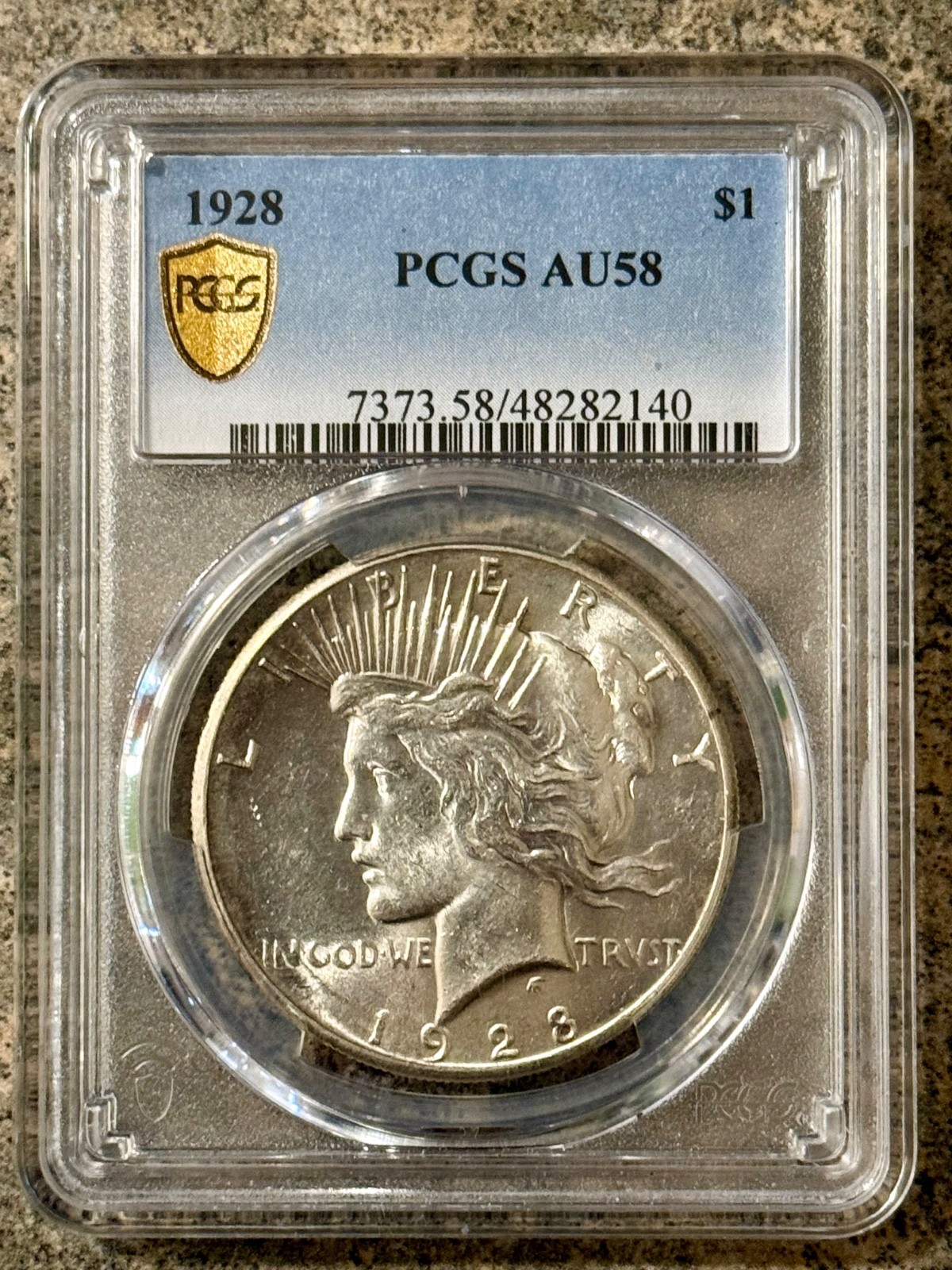 1928 P Peace Dollar PCGS AU58