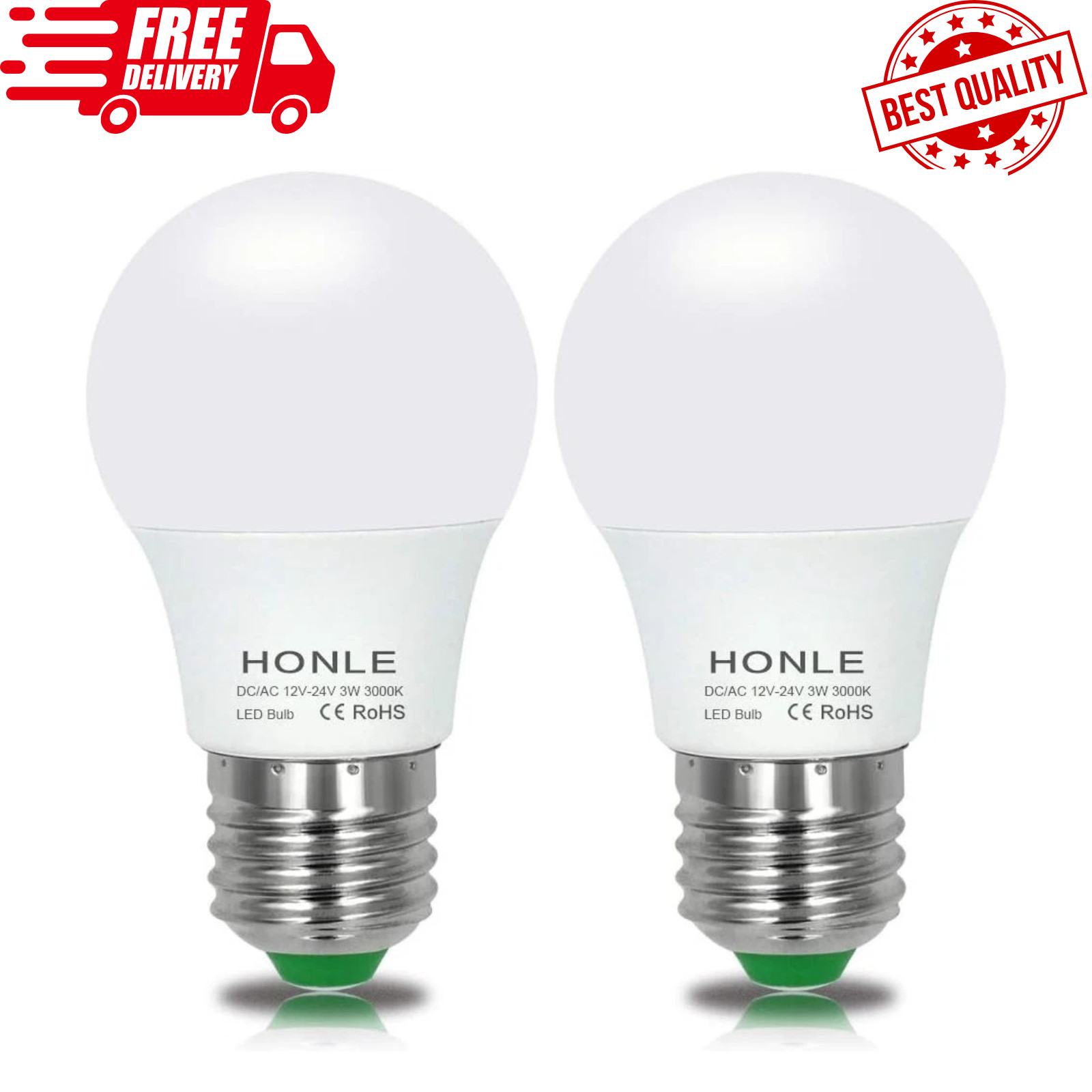 E26 LED Light Bulbs 3W 12V Low Voltage Warm White 3000K E27 Edison Standard Base