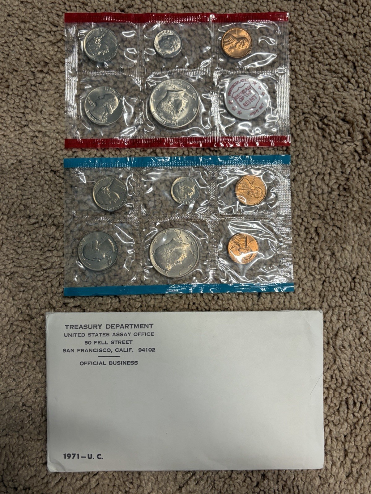 1971 U.S. Mint Set ~ 11 Coins ~ P & D ~ Uncirculated Government Packaging OGP