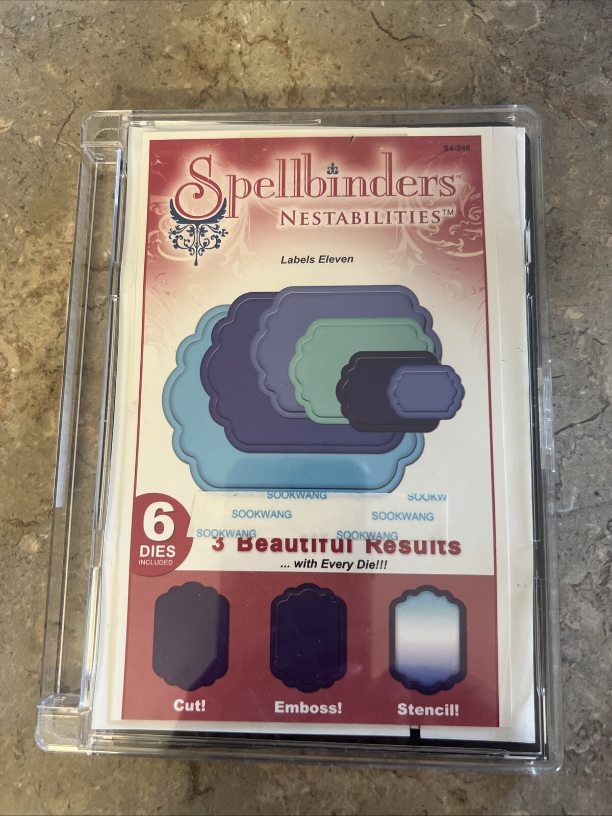 SPELLBINDERS NESTABILITIES DIE Cut Label 3 Label 11
