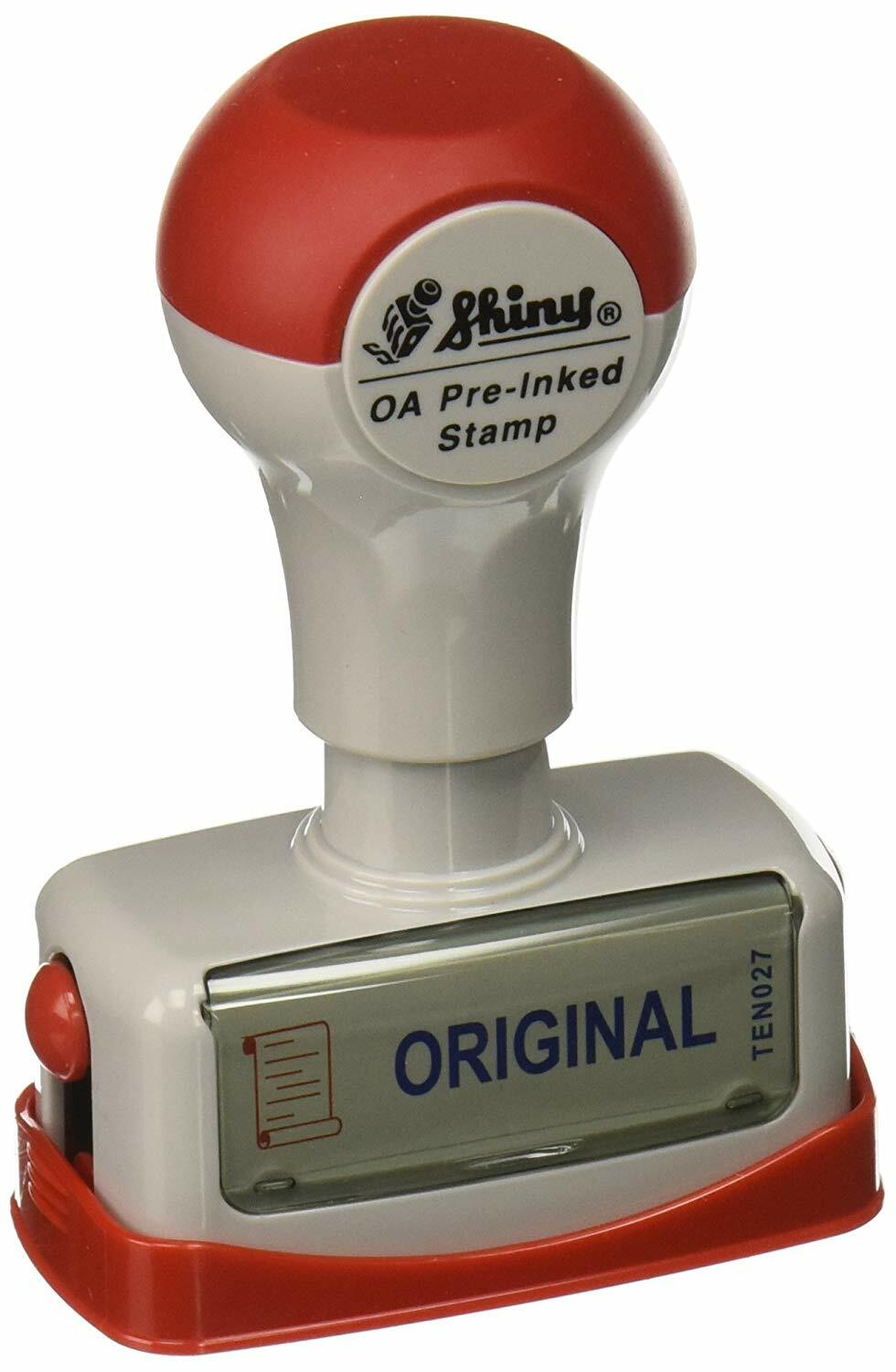 ORIGINAL Two Color Preinked Title Stamp by Shiny (TEN027)